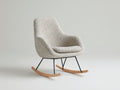 Schaukelstuhl Bouclé Stoff 85x90x100 cm Beige Gepolstert Modernes Design