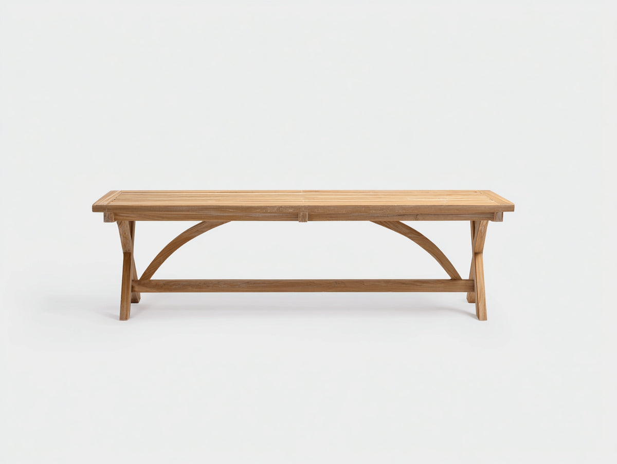 Gartenbank Holzbank 200x45x45 cm - Natur - Modernes Design