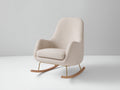 Schaukelstuhl Teddy Stoffbezug 90x85x95 cm - Beige - Modernes Design