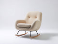 Schaukelstühle Polstersessel Boucléstoff 90x82x95 cm - beige - modernes Design