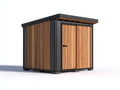 Gartenhaus 300x250x220 cm Holz Metall Naturholz Schwarz Modernes Design