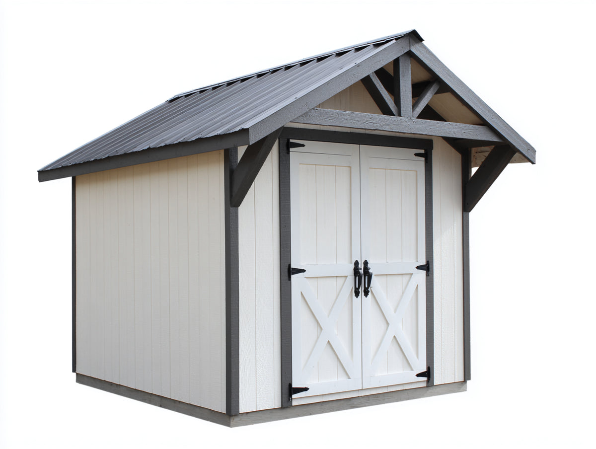 Gartenhäuser Holzgerätehaus 300x240x230 cm - Weiß-Grau - Modernes Design