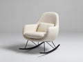 Schaukelstuhl Teddy Stoffbezug 90x85x95 cm - Beige - Modernes Design