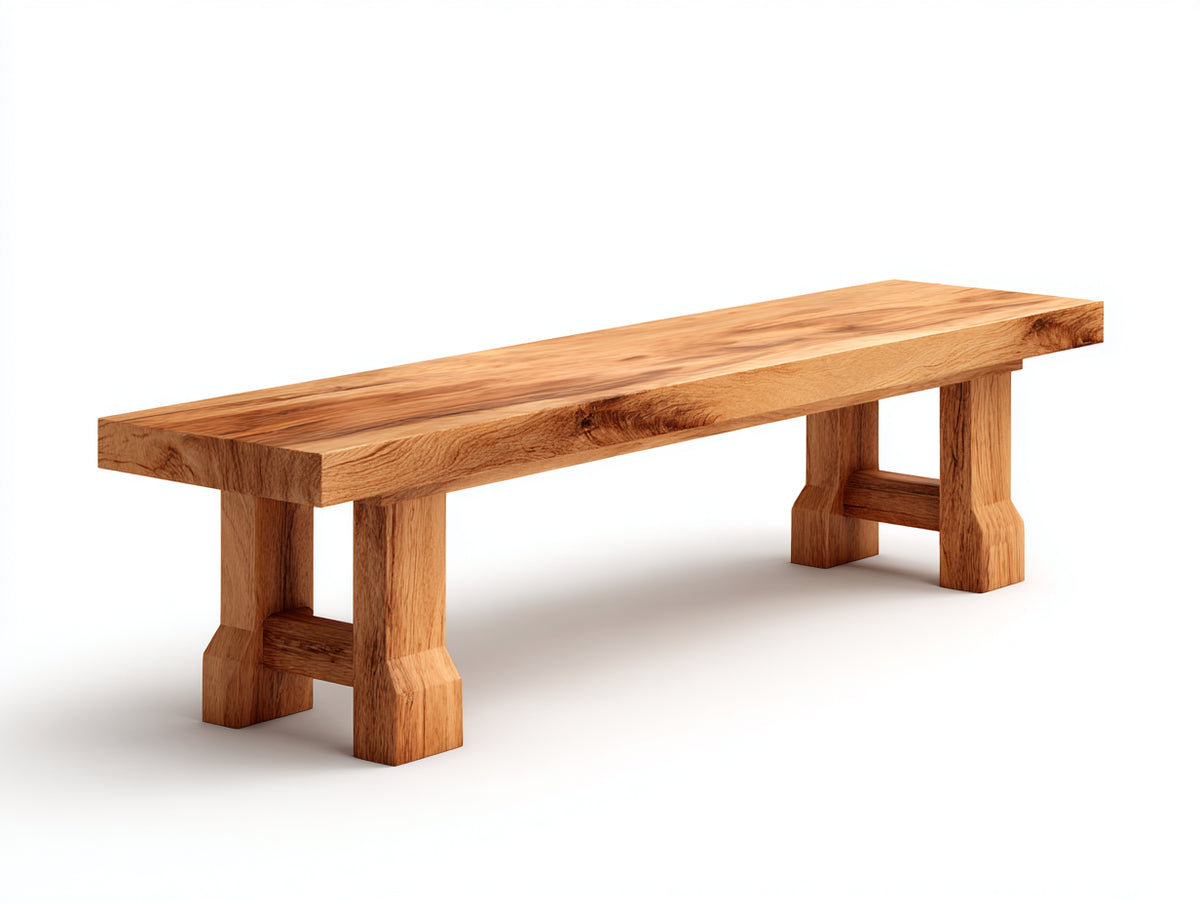 Gartenbank 200x45x45 cm Massivholz Naturholz Modernes Design