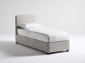 Einzelbett Polsterbett Stoffbezug 200x100x95 cm - beige-grau - modernes Design