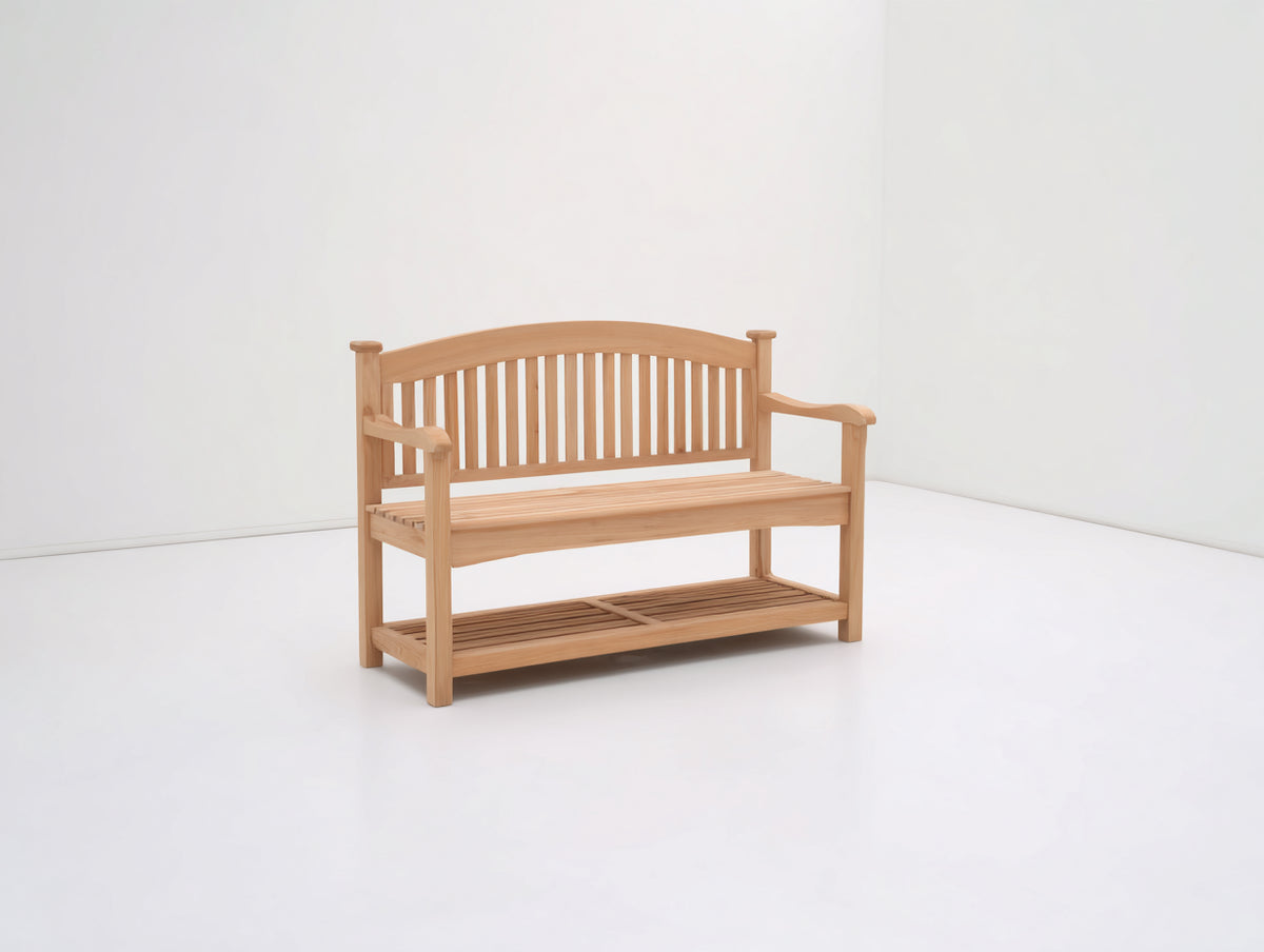 Gartenbank Holzbank 150x60x90 cm - natur - klassisches Design