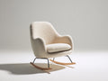 Schaukelstuhl Teddy Stoffbezug 90x85x95 cm - Beige - Modernes Design