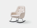 Schaukelstuhl Bouclé Stoff 85x90x100 cm Beige Gepolstert Modernes Design