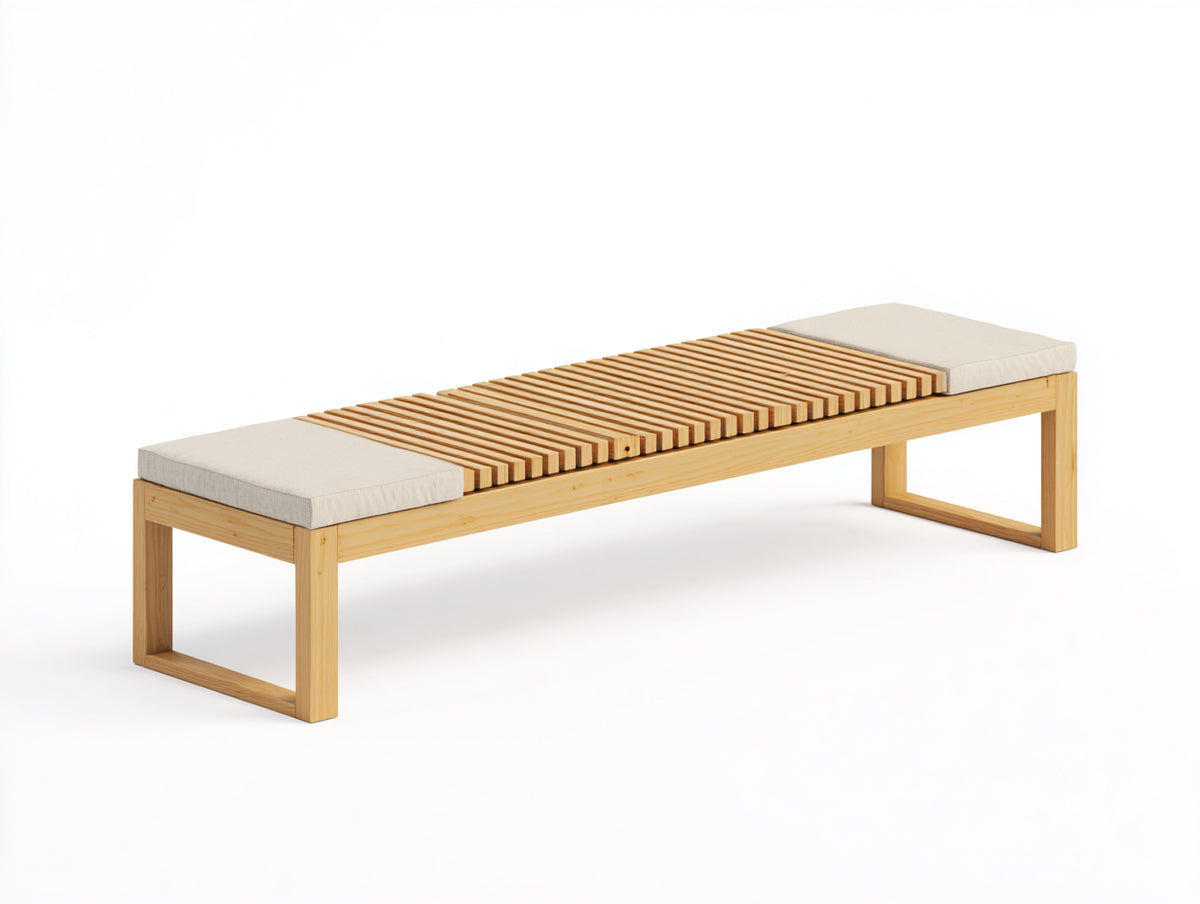 Gartenbank Holzbank 180x45x45 cm - natur - modernes Design