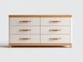 Kommode mit Schubladen 180x40x75 cm Holzoptik Beige 6 Schubladen Modernes Design